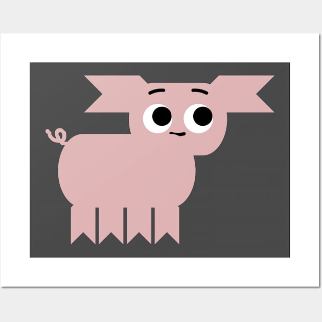 Petunia, the Pink Pig Wall Art by Houx Is It?